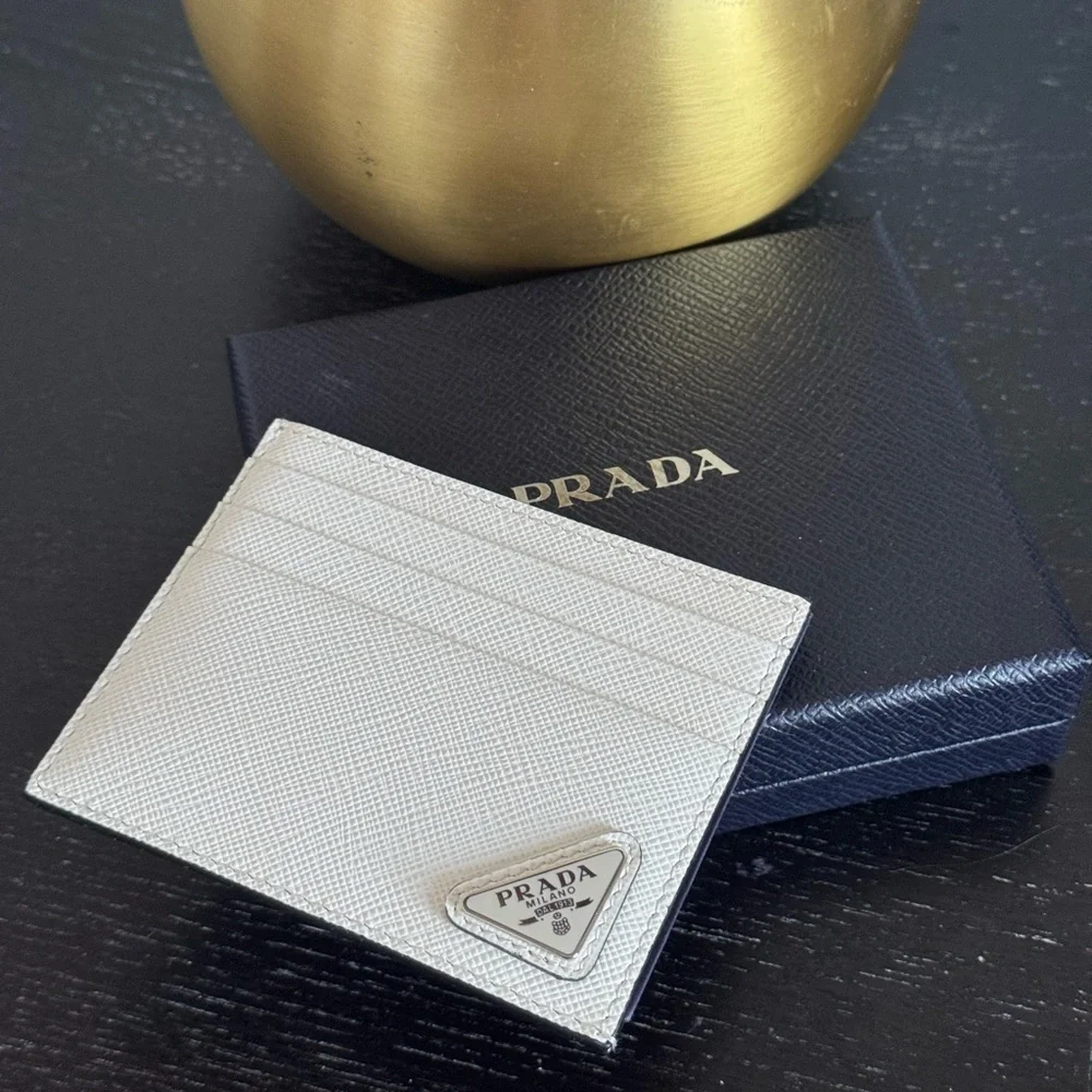 BRABD NEW. Prada Saffiano Leather Card Holder in white with box. - Picture 5 of 5
